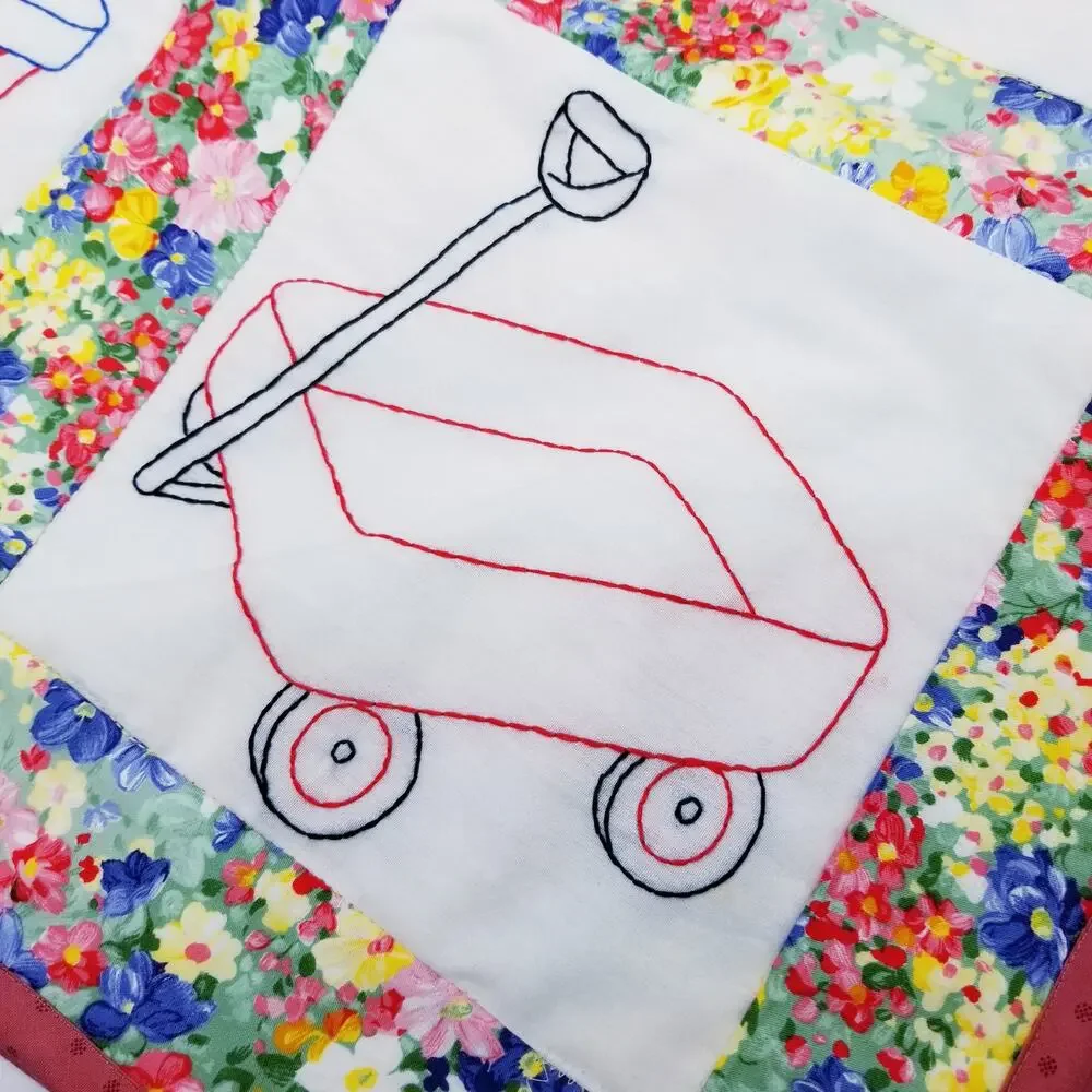 NEW Baby Toddler Crib Quilt Floral Stripes Bright Softball Guitar Horse Baseball